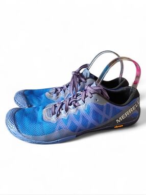 Merrell Barefoot Vapor Glove 3 Baja Blue Vibram Trail Hiking Shoes Women's 9.5